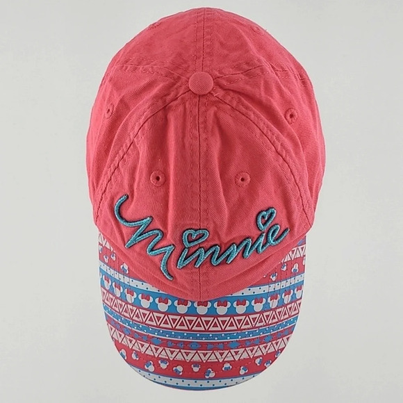 Disney Parks Authentic Pink Minnie  Mouse Baseball Cap Adjustable Youth Cotton - Picture 1 of 10